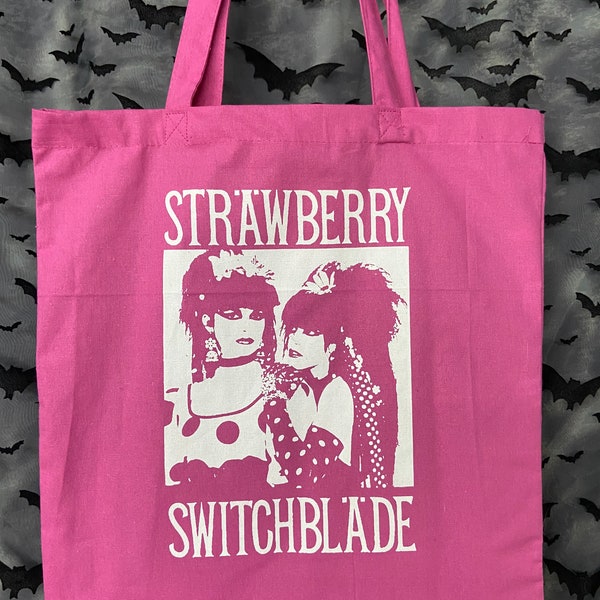 Torba typu tote truskawkowy Switchblade Goth gotycki deathrock