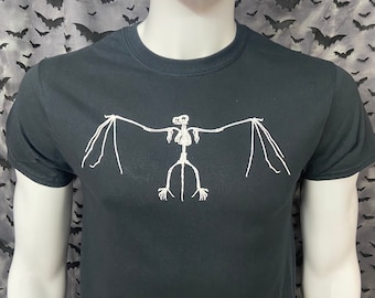 T-shirt Vleermuisskelet Gothic Deathrock Goth