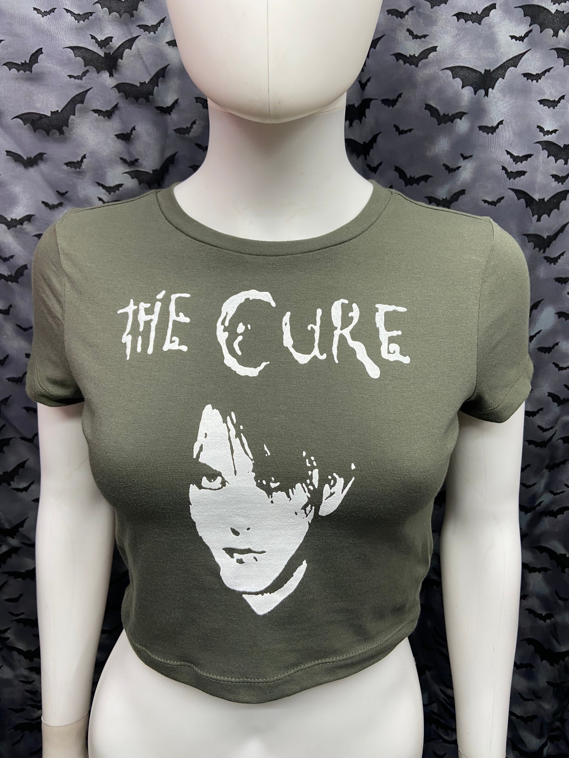 The Cure Fashion Forest Green Cropped Short Sleeve Top Goth Etsy