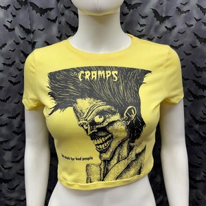 Cramps fashion cropped short sleeve top punk image 2