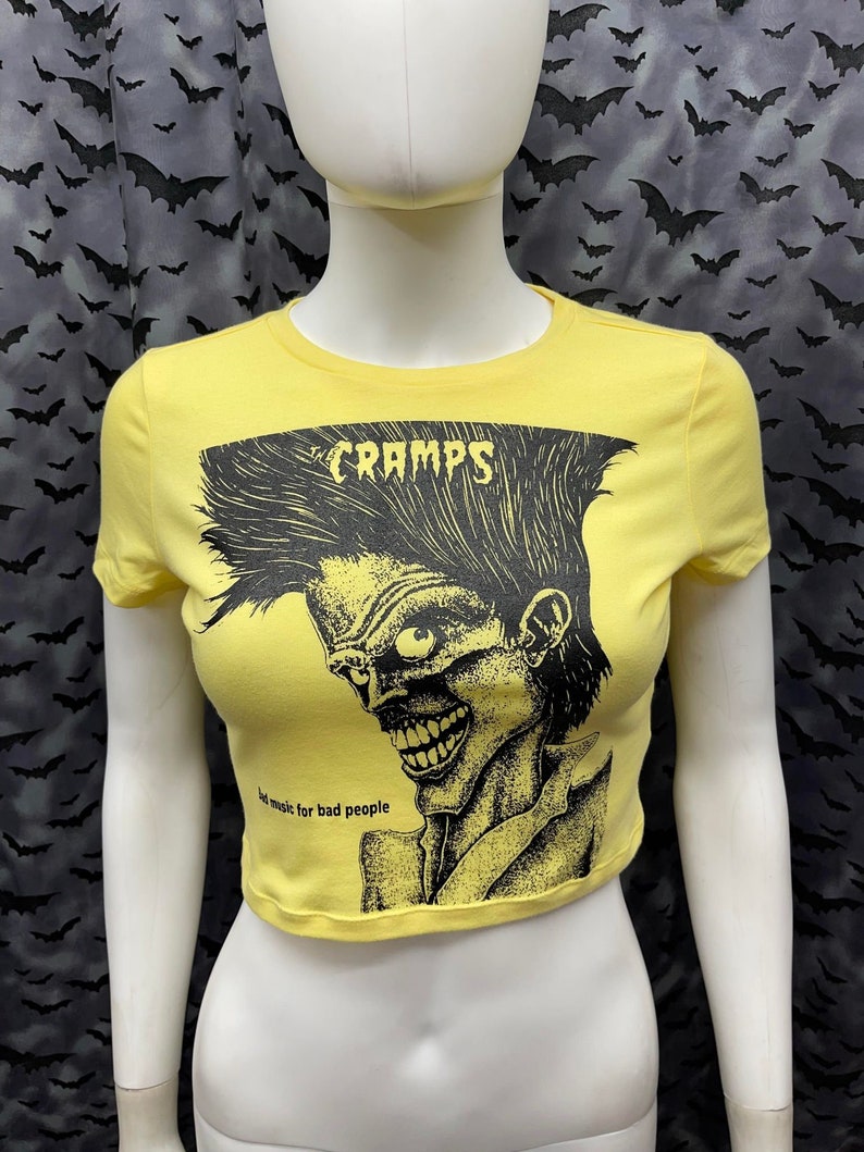 Cramps fashion cropped short sleeve top punk image 2