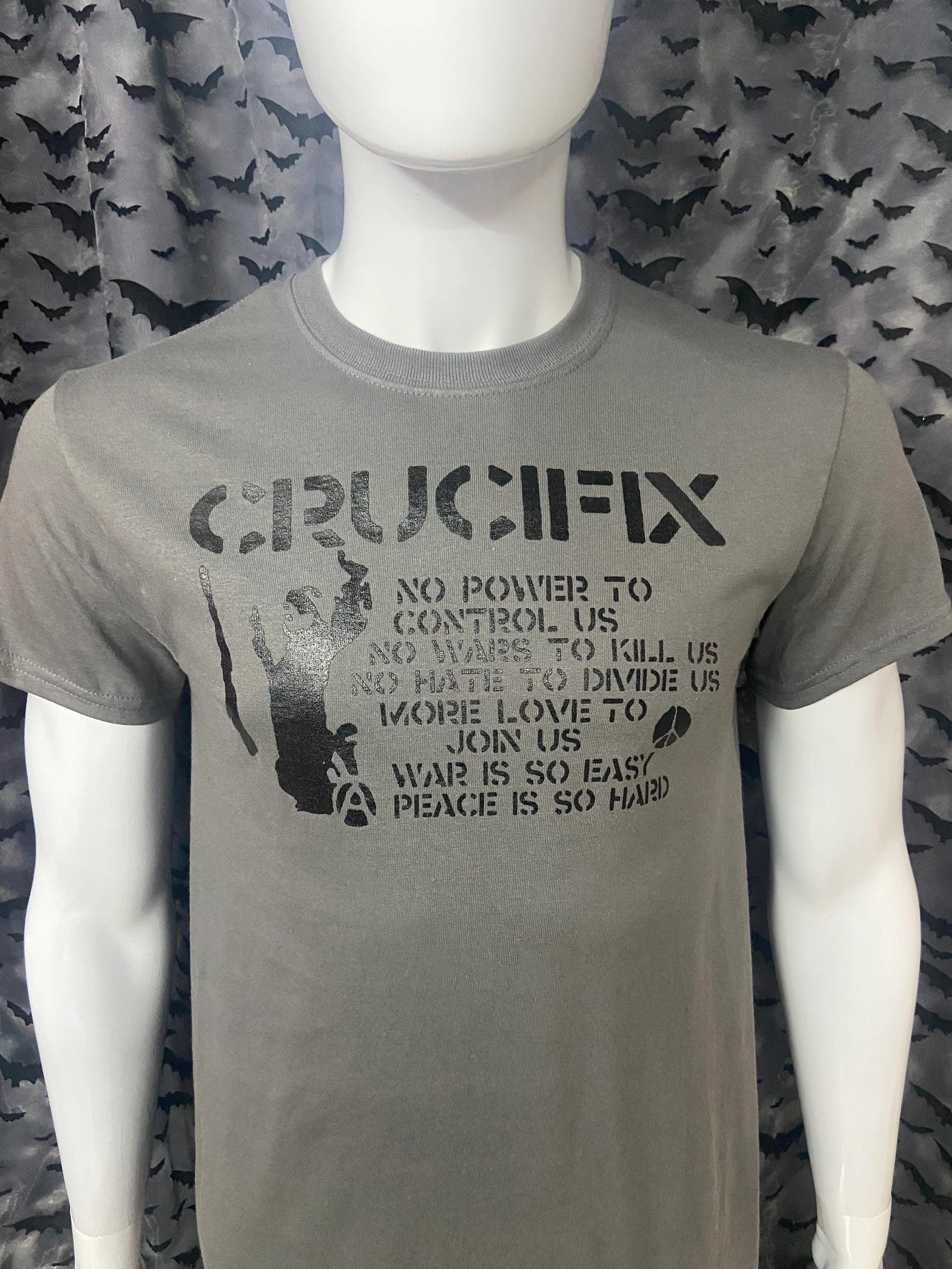 T-shirt Crucifix Black Anarcho Punk Crust - Etsy