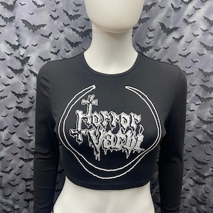 Horror Vacui Long Sleeve fitted cropped top punk deathrock goth gothic