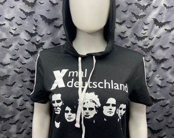 Xmal Deutschland black fashion hooded top deathrock goth gothic