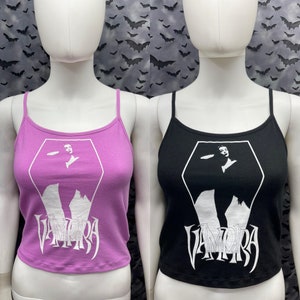 Vampira crop tank top goth