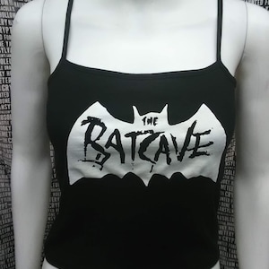 The Batcave black crop tank top goth gothic deathrock punk