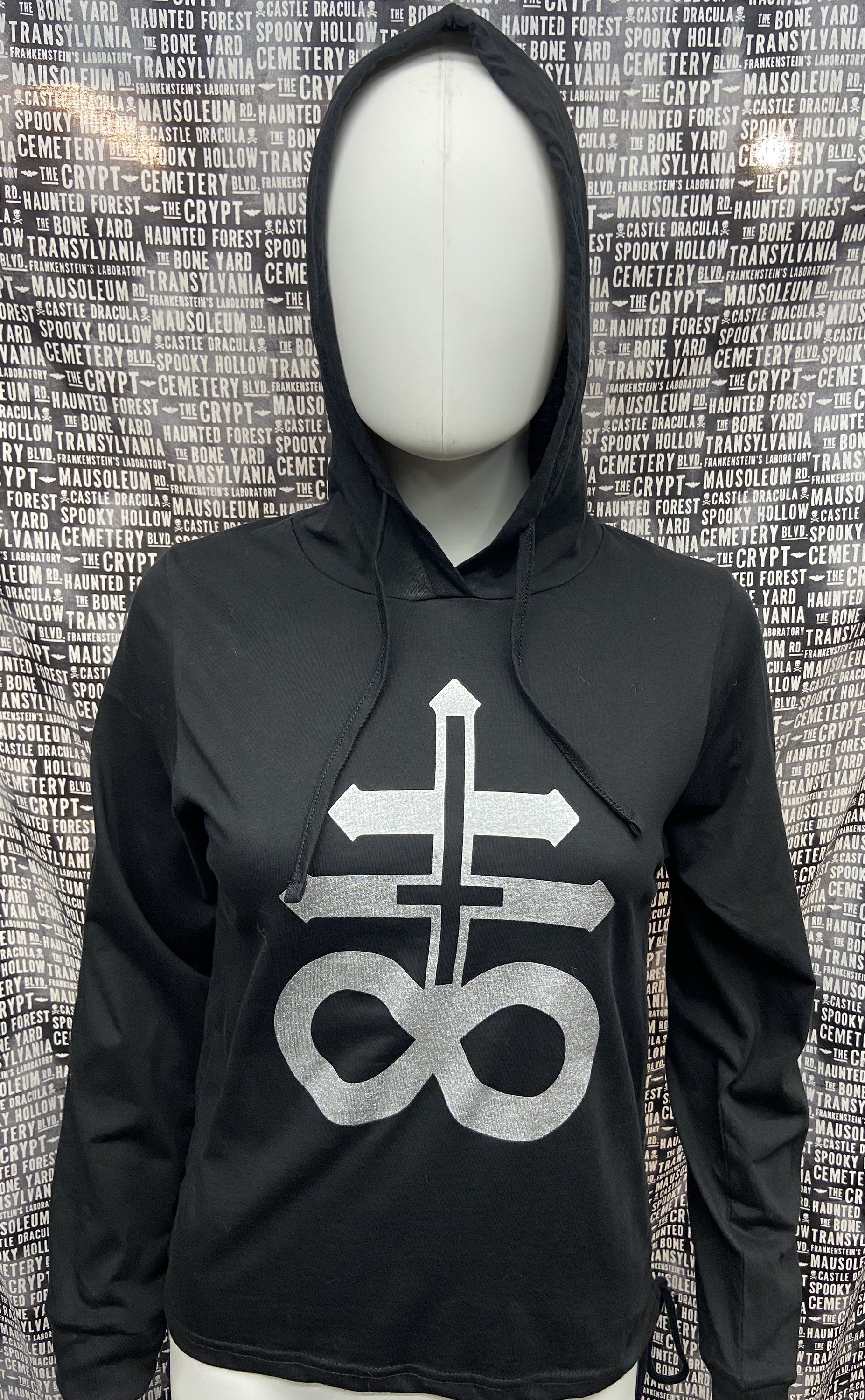 Urban Backwoods Leviathan Cross Women's Zip-Up Hoodie - Graphic Pullover Sweatshirt