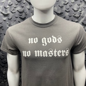 T-shirt No Gods No Masters Crust Punk Anarcho