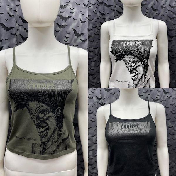 The Cramps crop tank top punk rock rockabilly