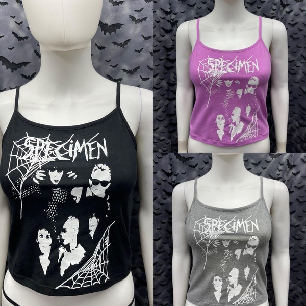 Specimen crop tank top goth