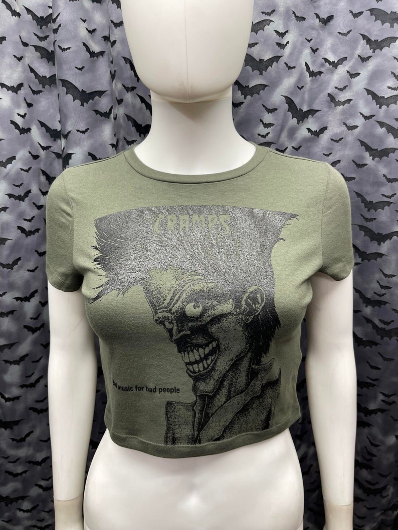 Cramps fashion cropped short sleeve top punk image 9