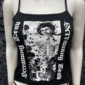 Screaming Dead black crop tank top punk deathrock goth gothic