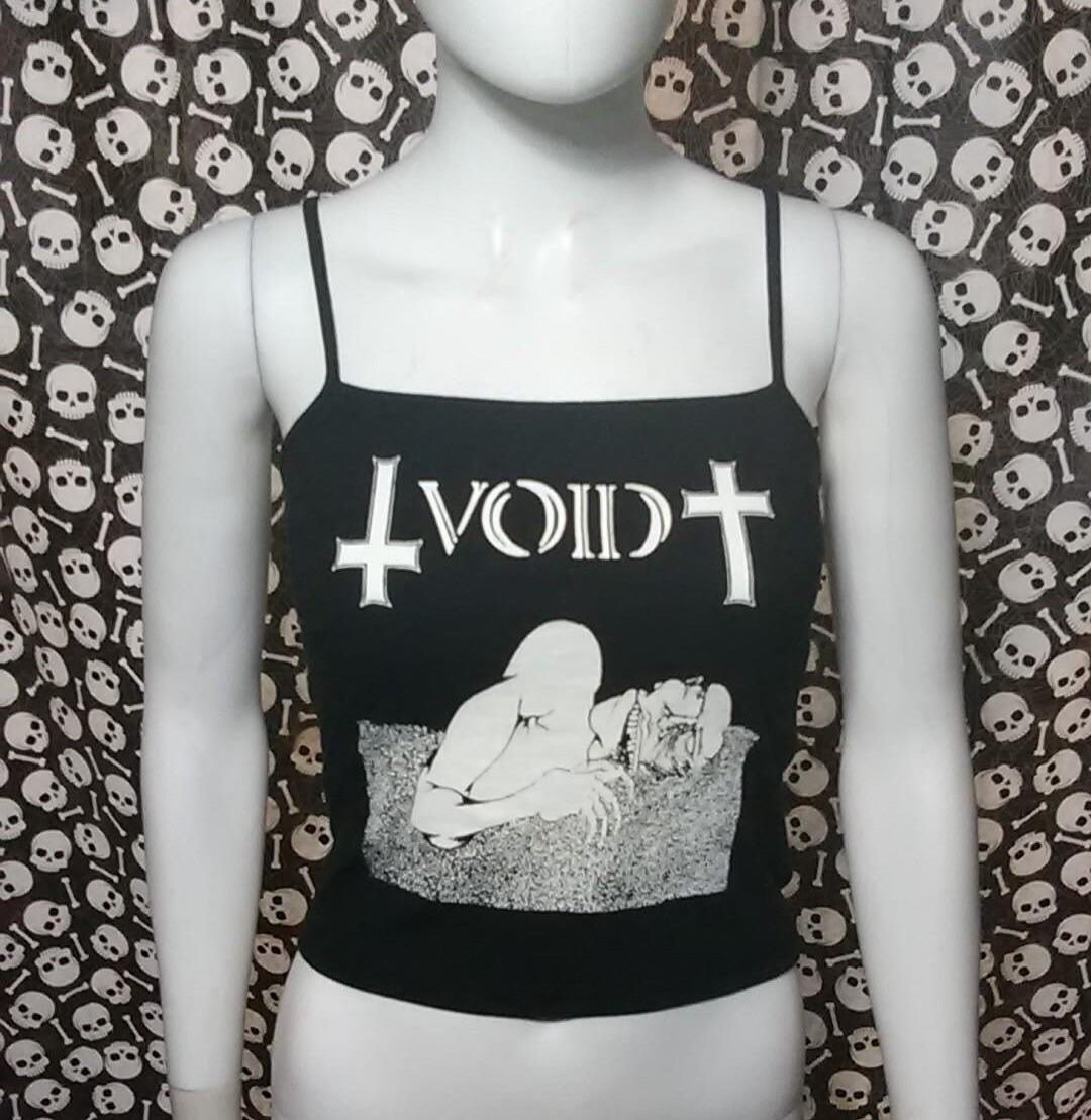 Void Black Crop Tank Top Punk Hardcore Etsy