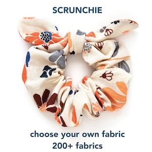 Scrunchie with a Bow - Choose your own fabric (read description for instructions on how to order)