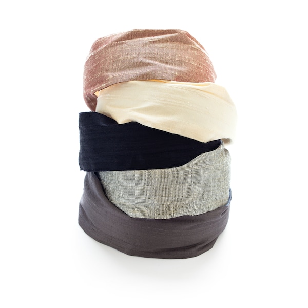 Dupioni Silk Classic 2" Headband - Neutral Palette