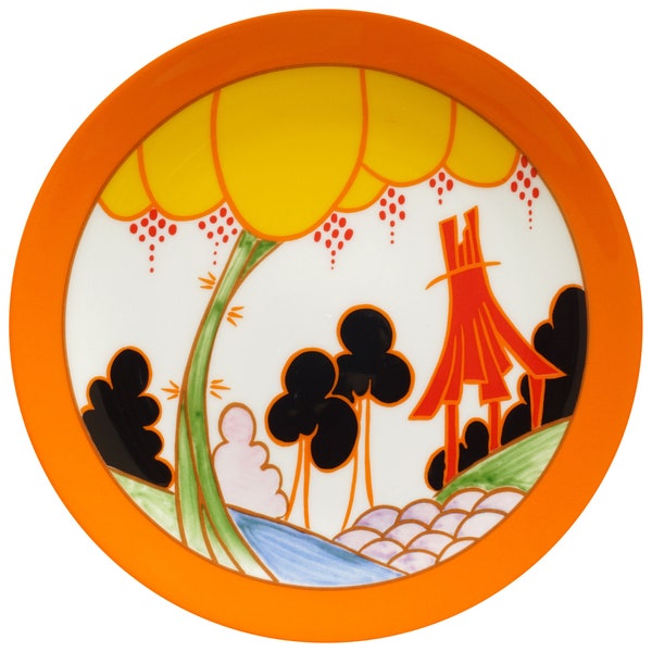Summerhouse Plate-Clarice Cliff Bizarre Living Landscapes-Wedgwood dekoracyjne Display Plate-Bradex