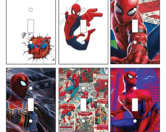 AMAZING SPIDERMAN SUPERHERO SINGLE GFI LIGHT SWITCH WALL PLATE BOY BEDROOM DECOR AMAZING SPIDERMAN SUPERHERO SINGLE GFI LIGHT SWITCH WALL PLATE BOY BEDROOM DECOR