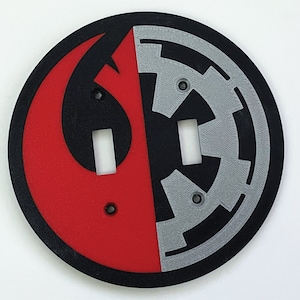 Star Wars inspired light switch cover for Star Wars room, gamer room, man cave, rebels, empire