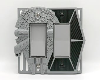 Star Wars Double Rocker Switch Cover: 3D Printed PLA Decor