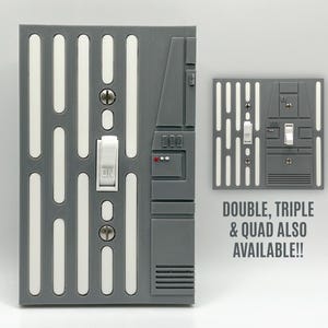 Star Wars Death Star inspired light switch cover for Star Wars room, gamer room, man cave