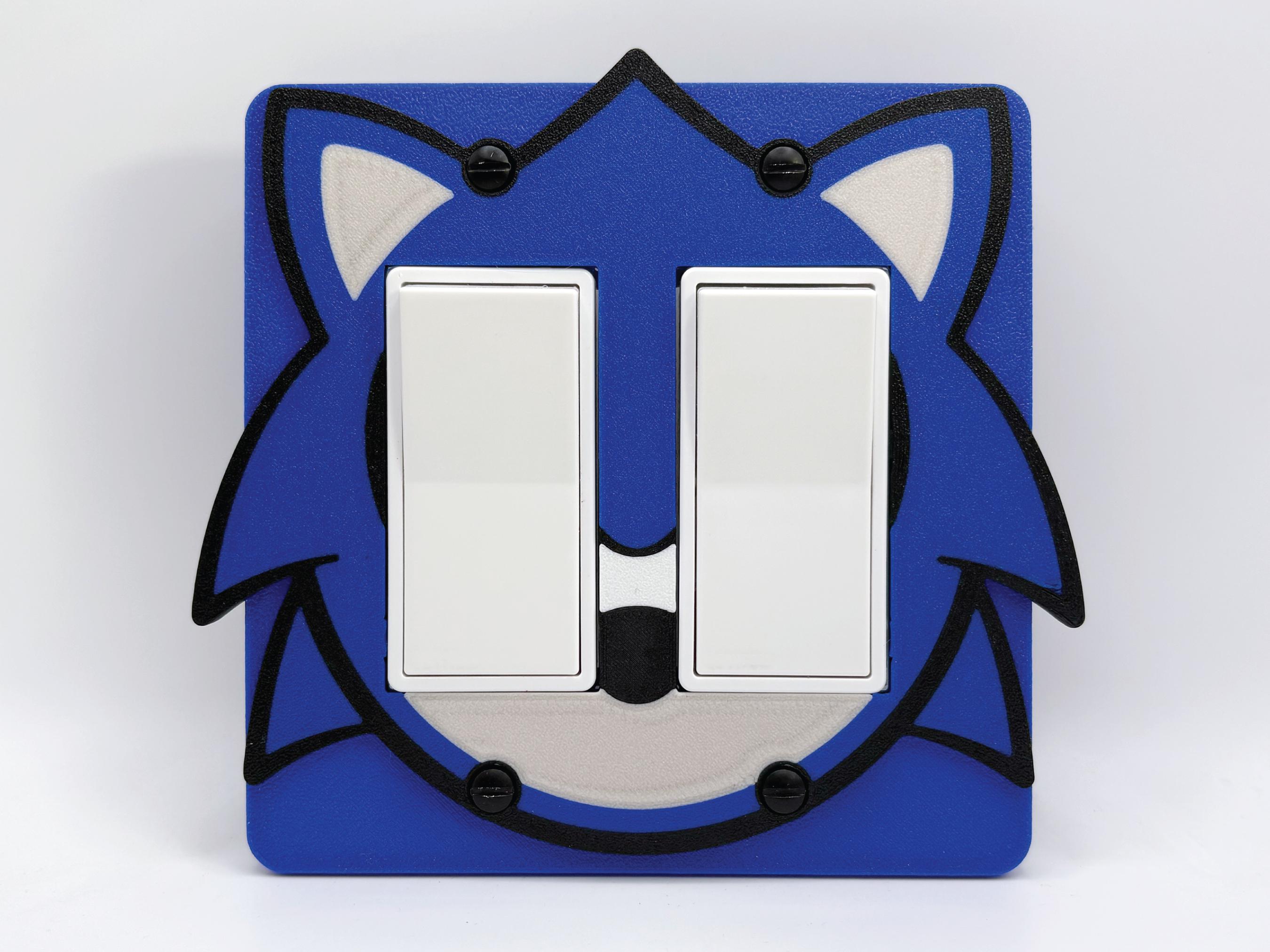 Sonic Rocker Sonic Rocker Cover – Hedgehog Wall Plate, Gamer Room Decor, Geeky Gift ...