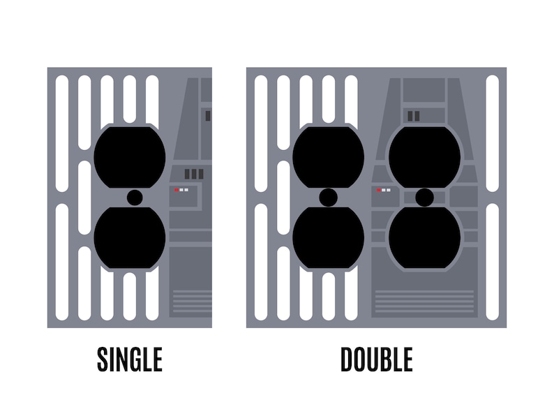 Puede incluir: Una comparaci&oacute;n de dos tipos de c&aacute;maras de congelaci&oacute;n de carbono, una simple y una doble. Las c&aacute;maras son grises con detalles negros y est&aacute;n etiquetadas como "SINGLE" y "DOUBLE".