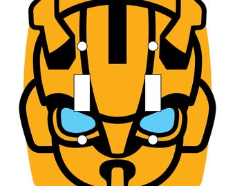 Transformers Bumblebee Outlet & Light Switch Cover – Geek Room Decor – 3D Wall Plate