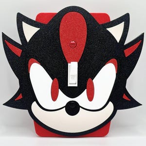 Shadow the Hedgehog Light Switch Cover: 3D Printed Gamer Decor