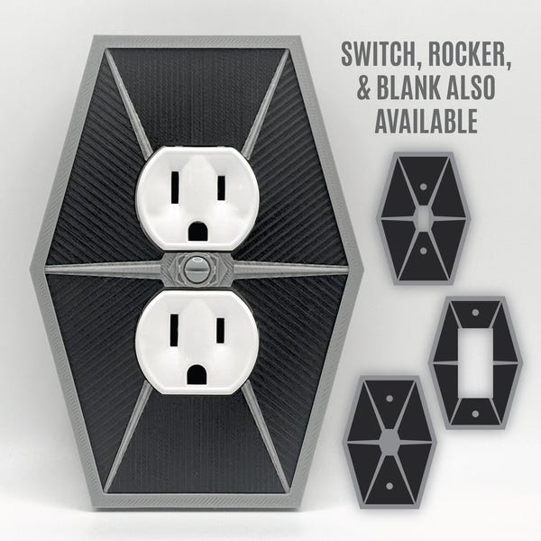 TIE Fighter Cover Plate | Star Wars Inspired Wall Plate