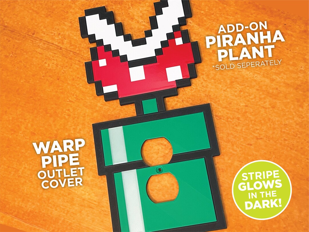 Super Mario Outlet Cover, Warp Pipe, Game Room Decor, Nintendo Decor