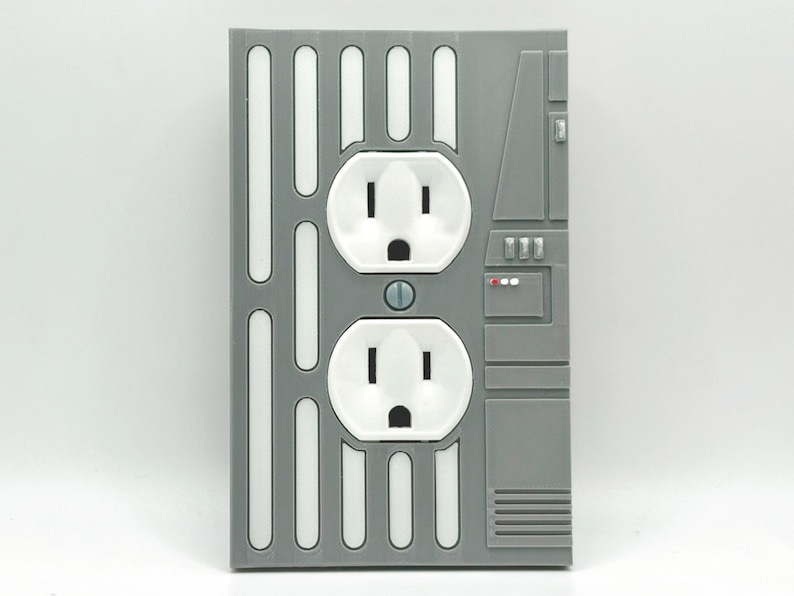 Funda para enchufe con forma de Estrella de la Muerte de Star Wars, decoración para habitación de jugador friki Single Outlet