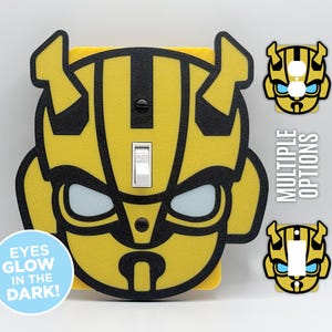 Transformers Bumblebee Outlet & Light Switch Cover – Geek Room Decor – 3D Wall Plate