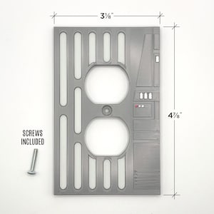 Funda para enchufe con forma de Estrella de la Muerte de Star Wars, decoración para habitación de jugador friki imagen 5
