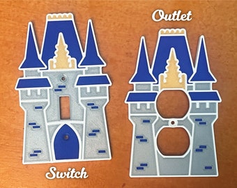 Princess Castle Light Switch Cover, Outlet cover for princess room for girls gift