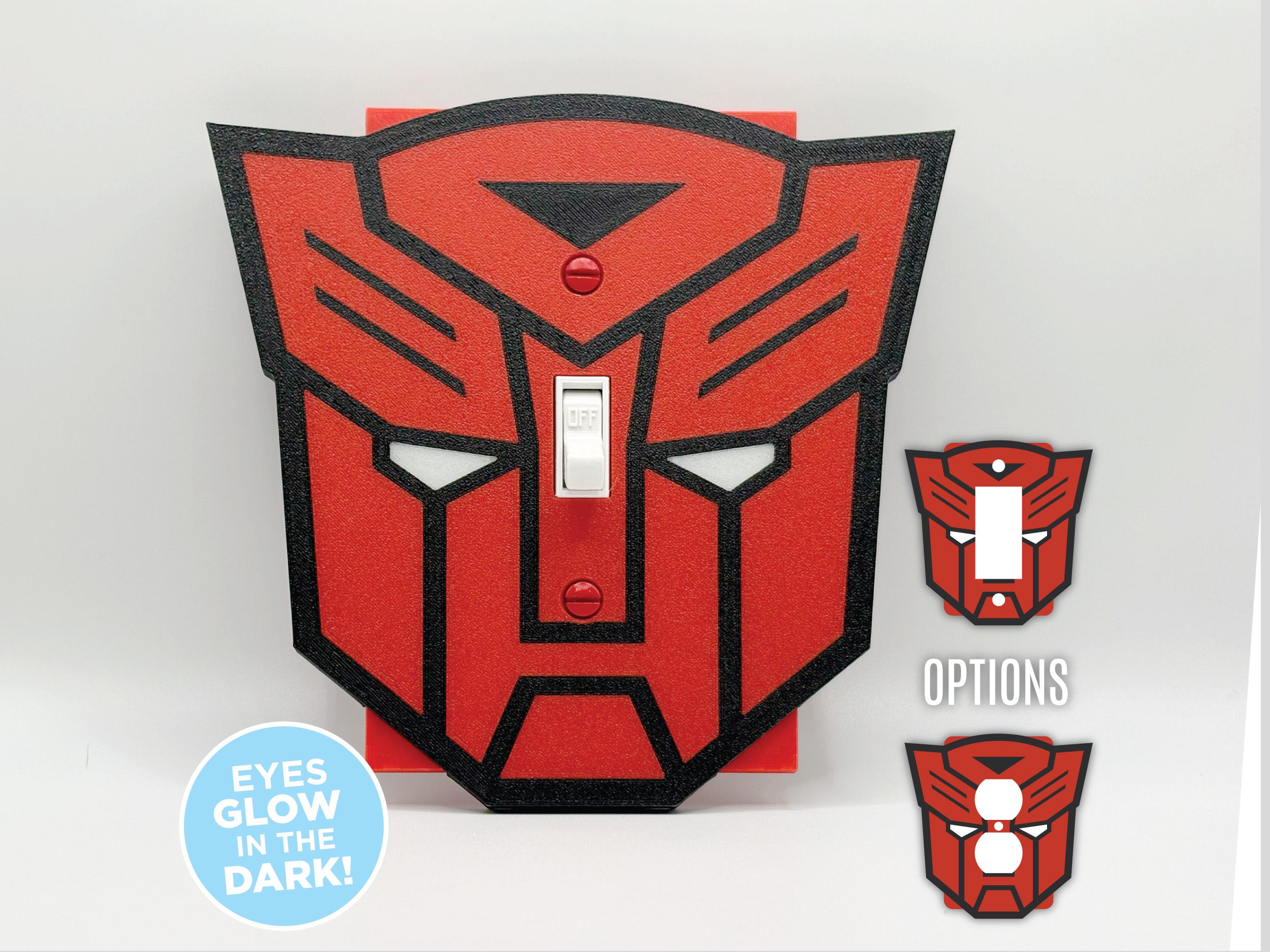 Transformers light switch cover for game room decor nerd gift