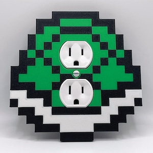 Super Mario turtle outlet cover, game room decor, Nintendo decor, game room