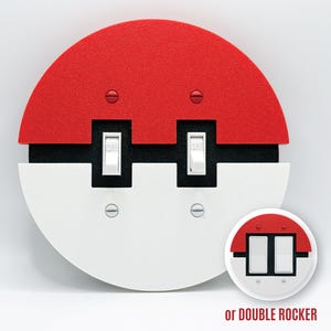 Pokemon double light switch cover, double rocker, Pokemon decor