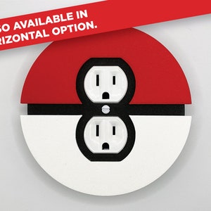Pokeball Outlet Cover: Gamer Room Decor