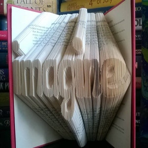 Imagine Folded Book Art Sculpture, Unique Gift decor, Inspirational gift for friend, Imagination gift, imagination decor, 3d Book lover gift