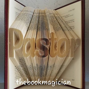 Folded book art, Gift for Pastor, Preacher gift, Religious Gift for pastor, Gift for church,Church Gift, religious gift for preacher, podium