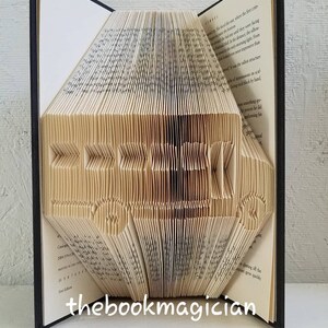 School Bus, Folded Book Art, Unique bus driver gift, unique school gift, gift for teacher, school teacher gift, school bus driver art, books