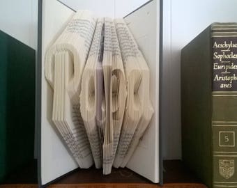 Folded Book Art, Gift for Papa, Gift for Grandfather, gift for grandpa, Gift for dad, from grandaughter, from daughte, from son, family gift