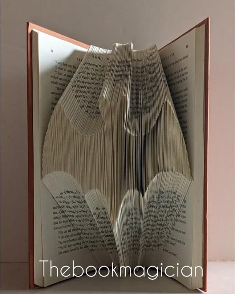Halloween Bat Folded Book Art, Unique Halloween Decor, Halloween Bat Decor, Decorative Bat, Bat room decor, Unique halloween gift, bat lover image 2