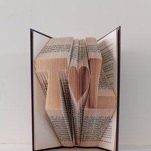 Valentines Day Gift For Him, Valentines Day Gift for her, Personalized Valentined Day Gift,Folded Book Art, Valentines Book,Custom Valentine image 8