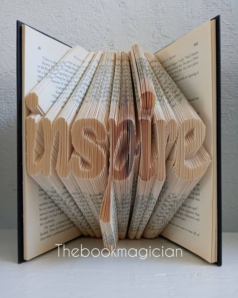 Inspirational Gift, Inspire Folded Book Art Sculpture, Unique Inspirational Gift For Friend, Best Friend Motivational Gift