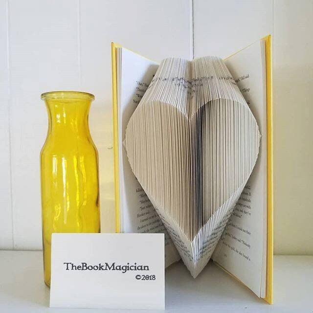 Valentines Day Gift For Boyfriend, Gift For Girlfriend, Heart, Folded Book, Unique Gift, Valentines Wife Husband