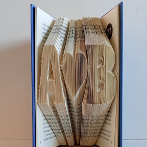 Valentines Day Gift For Him, Valentines Day Gift for her, Personalized Valentined Day Gift,Folded Book Art, Valentines Book,Custom Valentine image 7