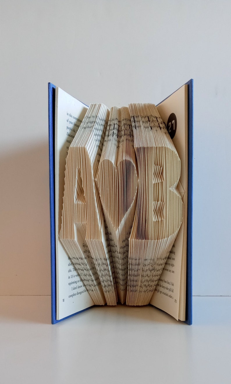 Valentines Day Gift For Him, Valentines Day Gift for her, Personalized Valentined Day Gift,Folded Book Art, Valentines Book,Custom Valentine image 7