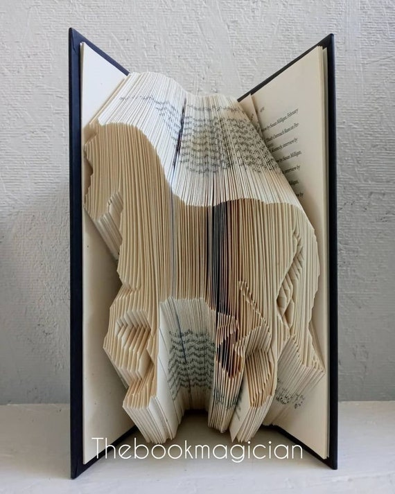 Horse folded book, unique horse gifts, horse gifts for girls, gift horse, horse decor gift, horse gift for boys, Men,Women, horse decoration