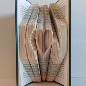 Valentines Day Gift For Him, Valentines Day Gift for her, Personalized Valentined Day Gift,Folded Book Art, Valentines Book,Custom Valentine image 9
